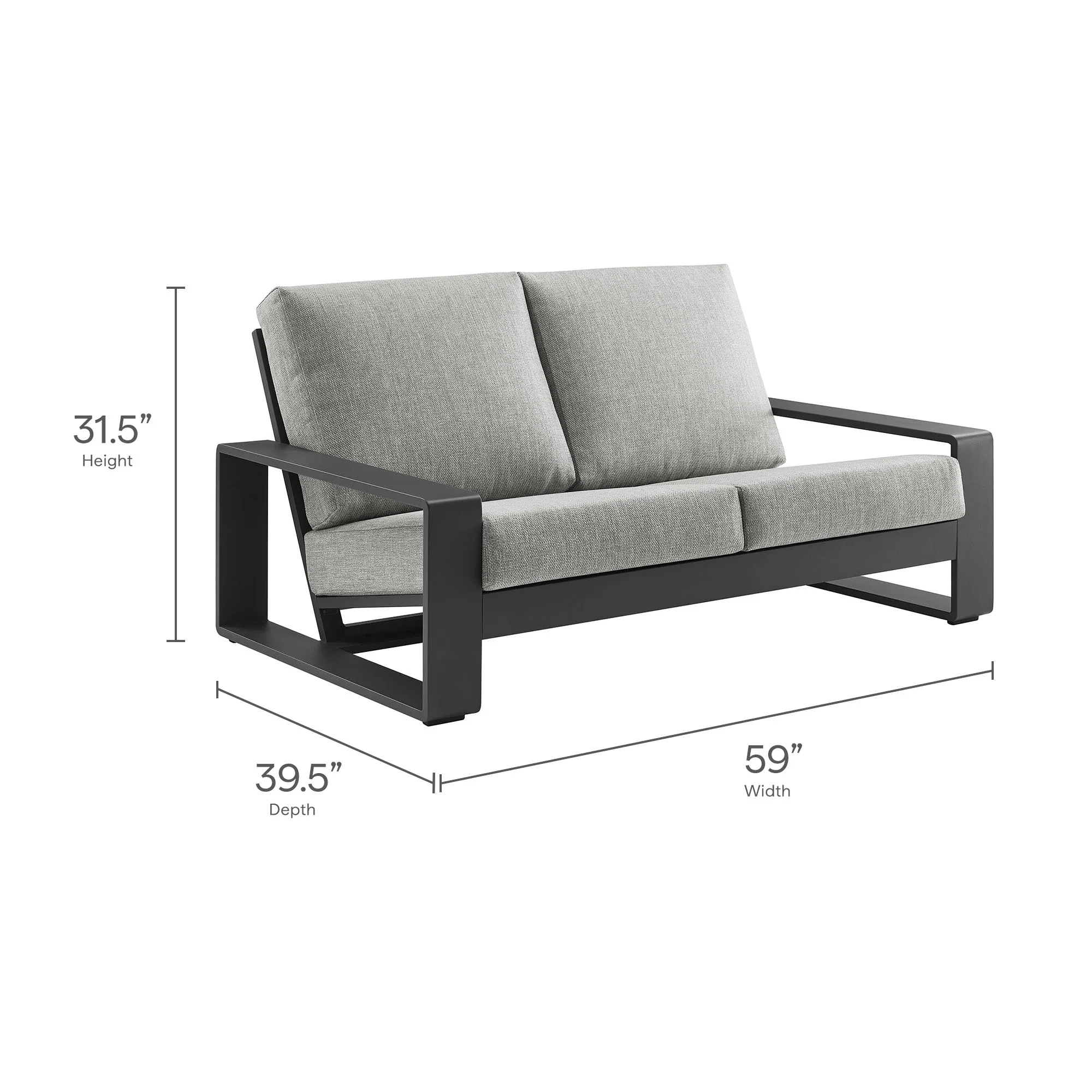 Lirienne 4-Piece Outdoor Patio Aluminum Furniture Set by Modway - Image 4