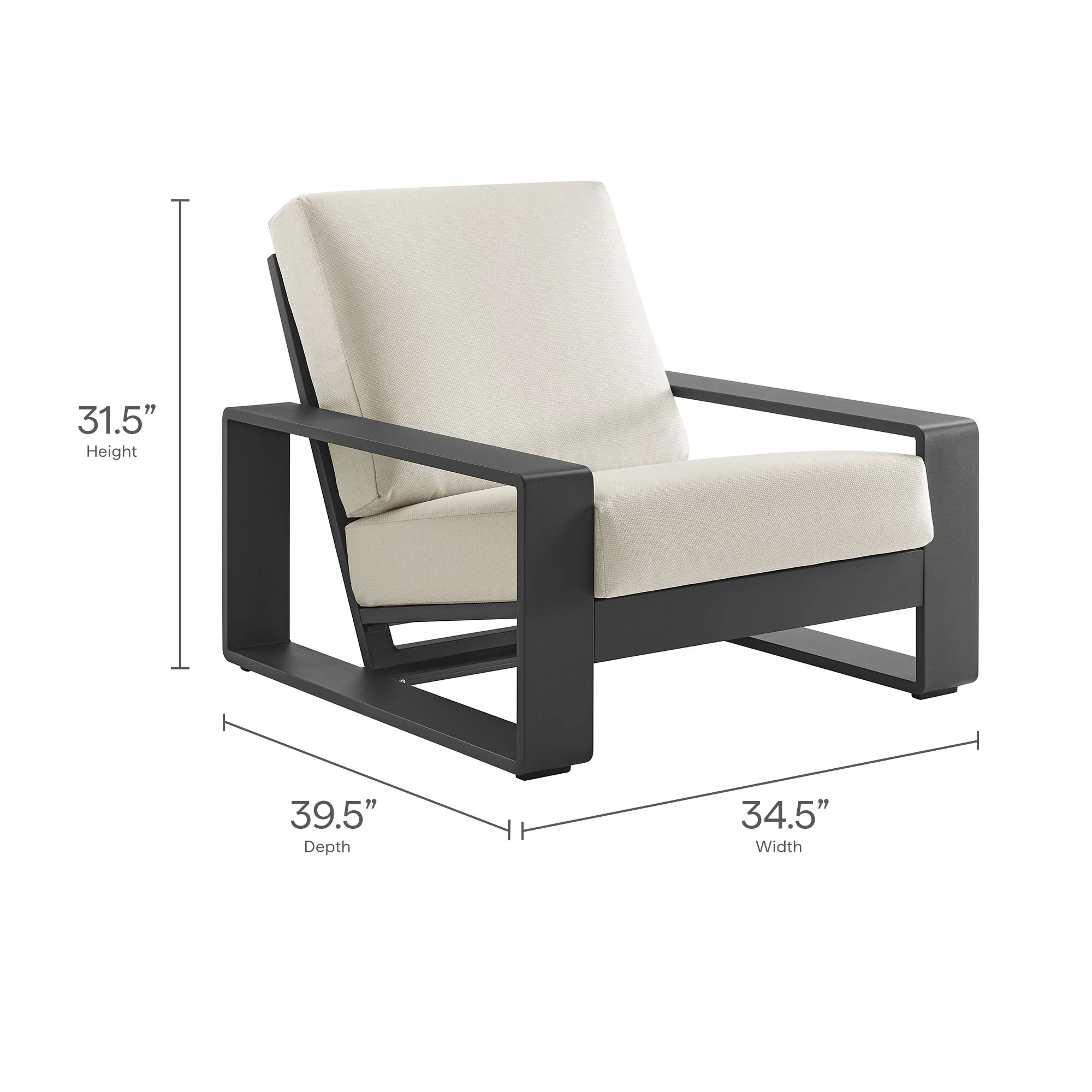 Lirienne Outdoor Patio Aluminum Armchair by Modway - Image 3