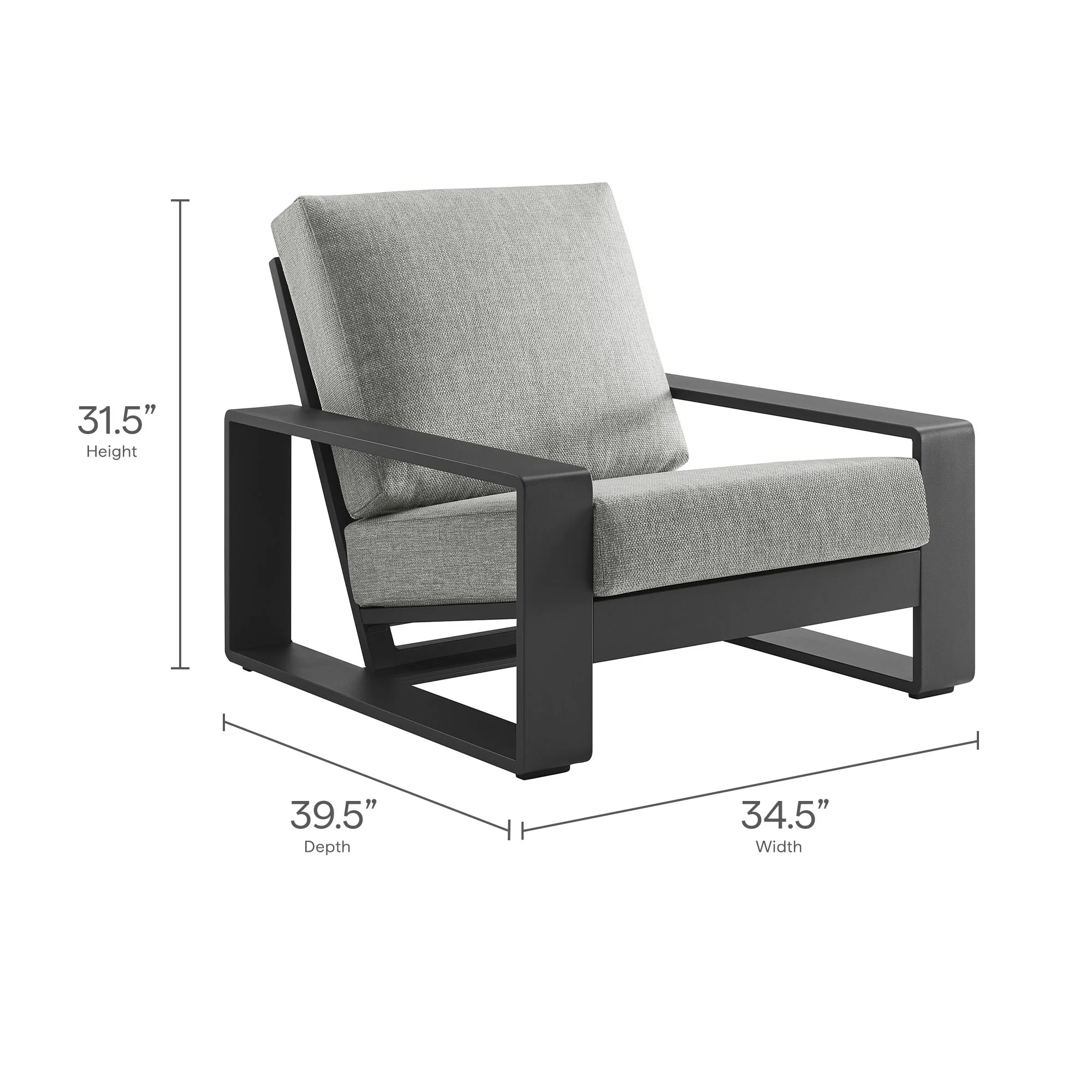 Lirienne Outdoor Patio Aluminum Faux Wood Armchairs Set of 2 by Modway - Image 3