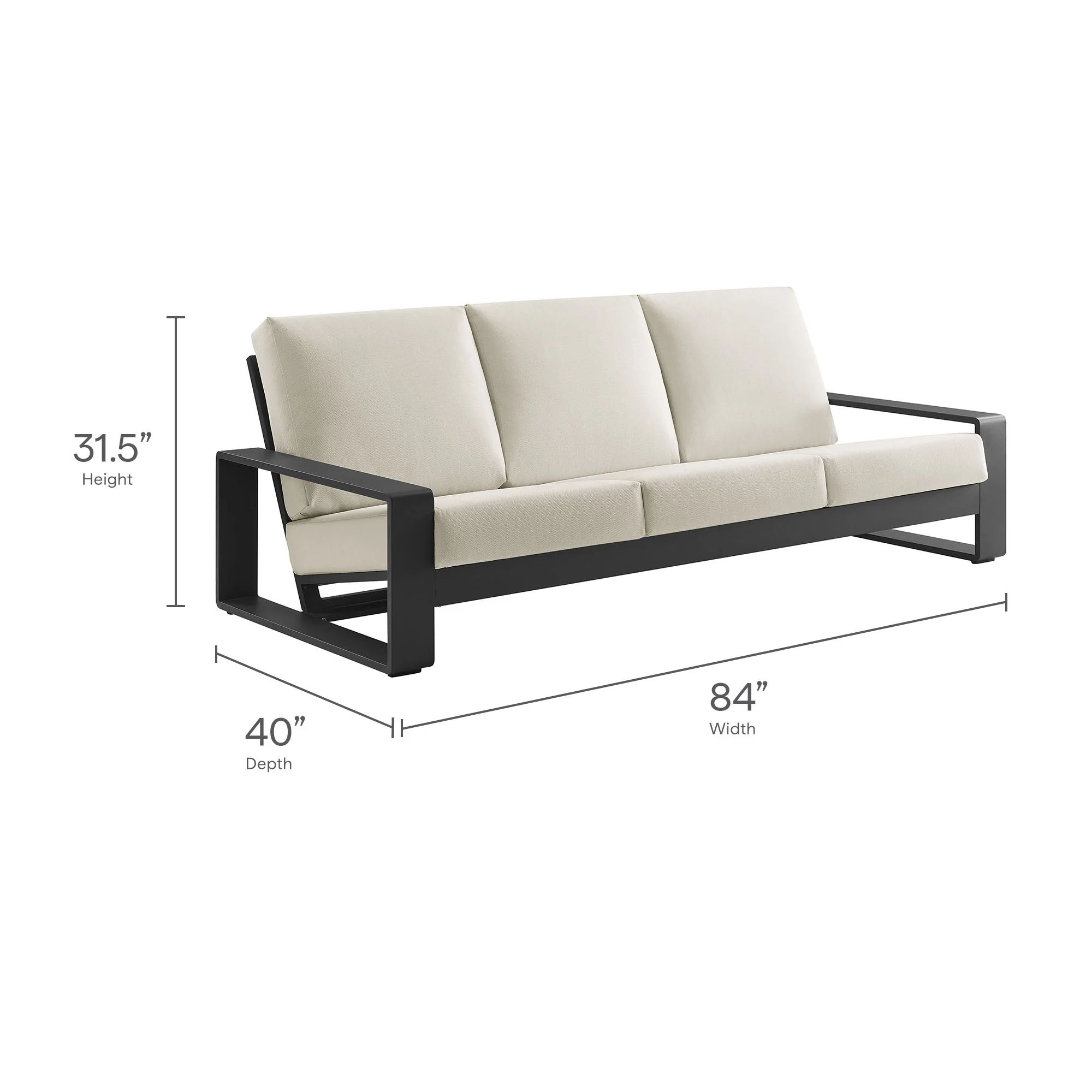 Lirienne Outdoor Patio Aluminum Sofa by Modway - Image 17