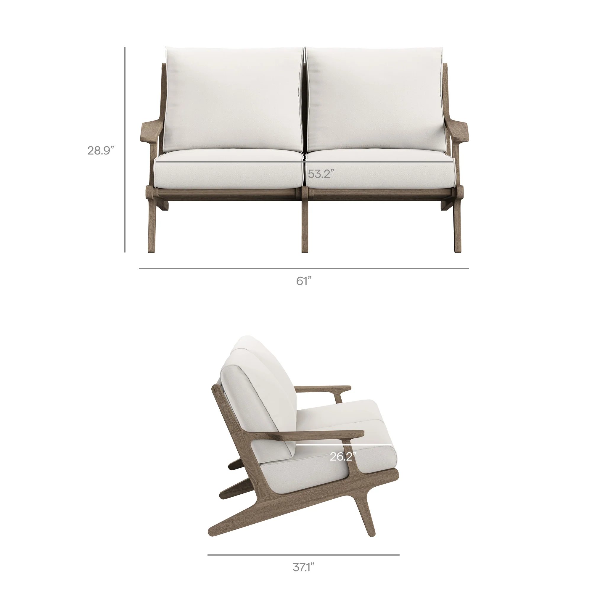 Saratoga 4-Piece Outdoor Patio Teak Wood Furniture Set by Modway - Image 3