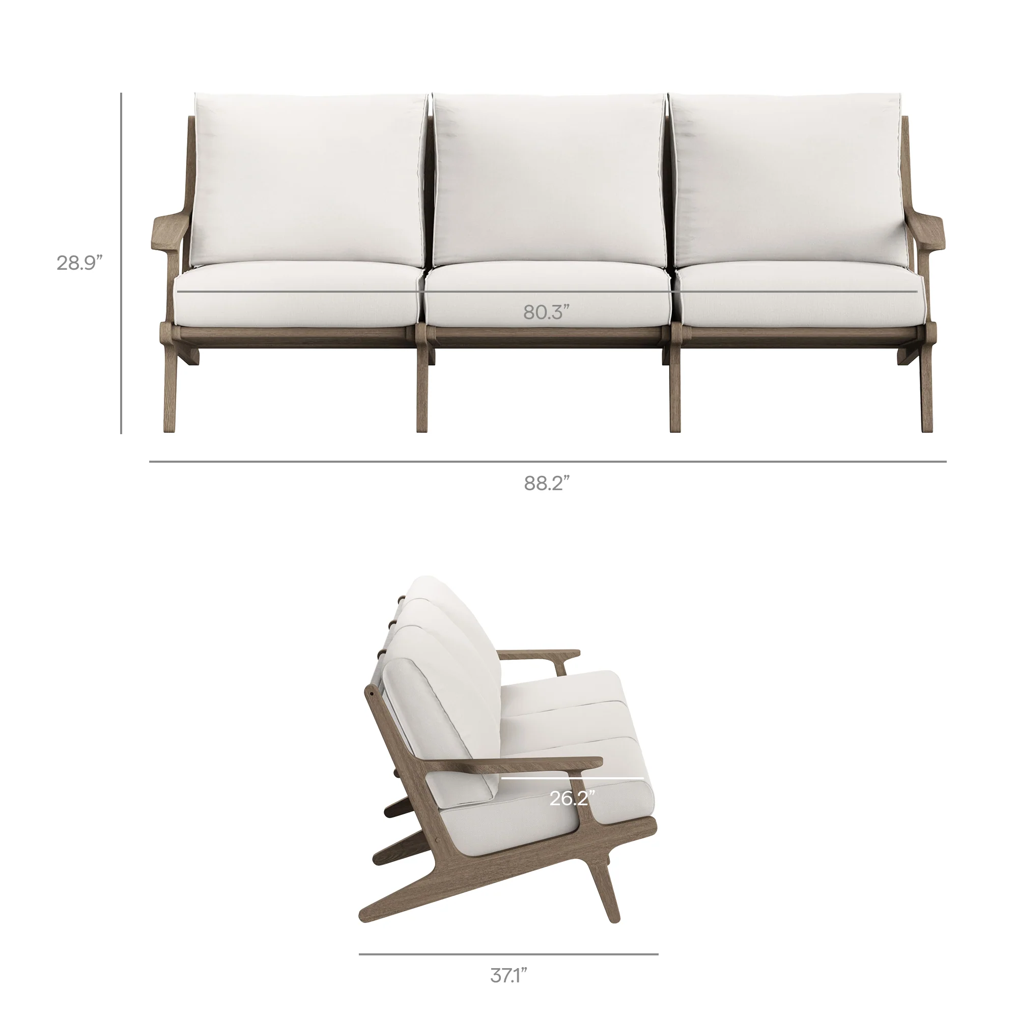 Saratoga 4-Piece Outdoor Patio Teak Wood Furniture Set by Modway - Image 6